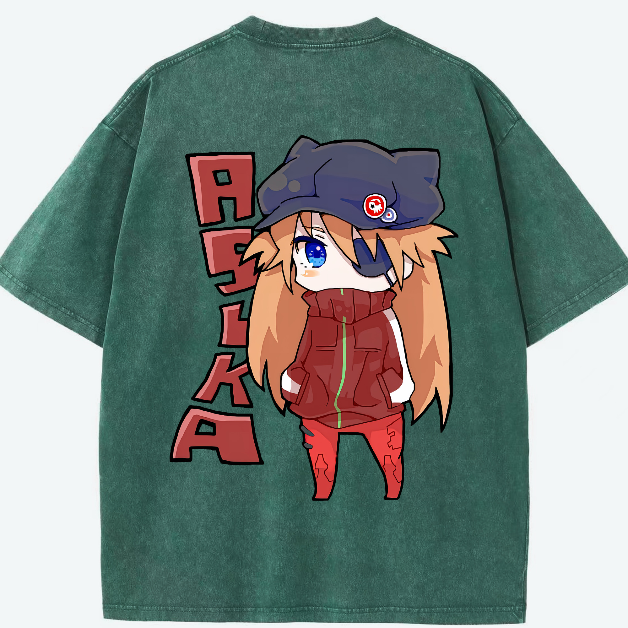 （画像用） EVA 新世紀エヴァンゲリオン 綿100% ヴィンテージ風 半袖Tシャツ（背面プリント）